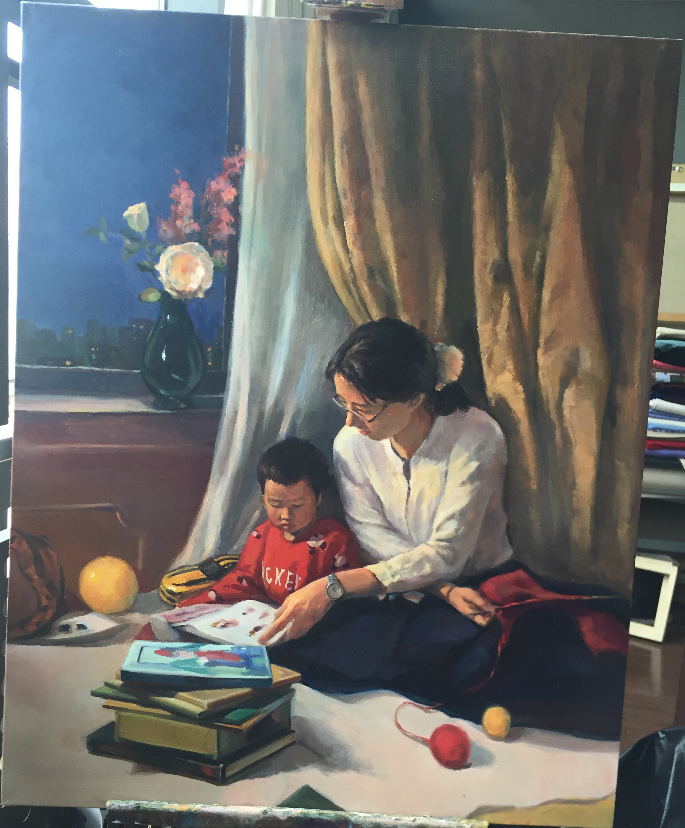 Mother and Child: A Storytime Moment